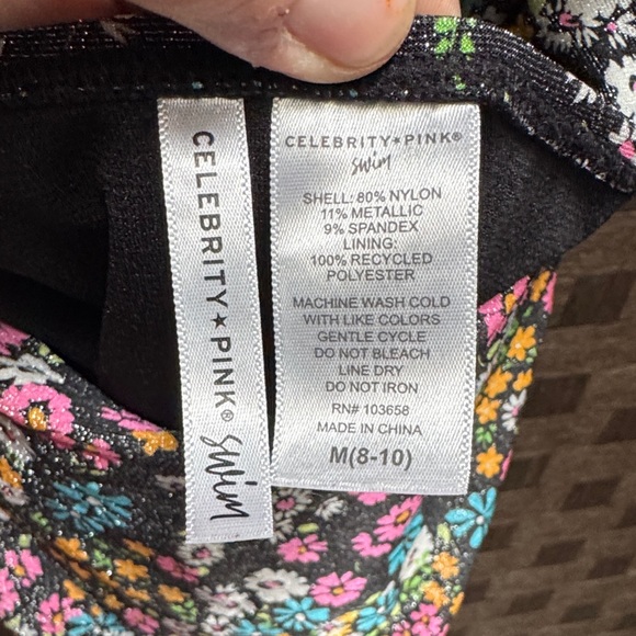 Celebrity Pink Floral Swimsuit - Picture 2 of 3